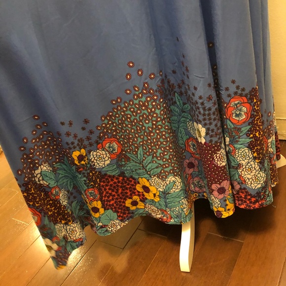 Lularoe Beautiful Blue Dipped Maxi - Picture 2 of 4